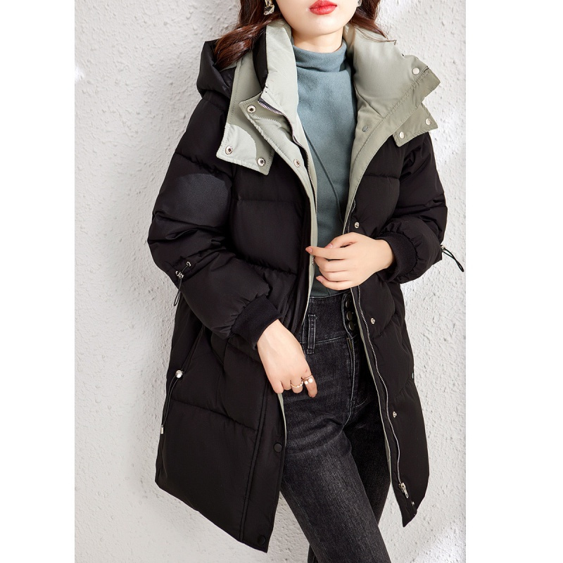 OUNIXUE欧昵雪 | [保暖防风外套]冬季加厚棉服小个子时尚棉袄休闲抽绳大衣女