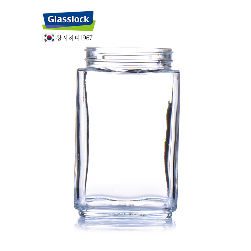 Glasslock韩国进口玻璃积木储物罐700ml IP605绿密封防漏食品储藏罐收纳保鲜盒透明玻璃厨房冰箱储物盒