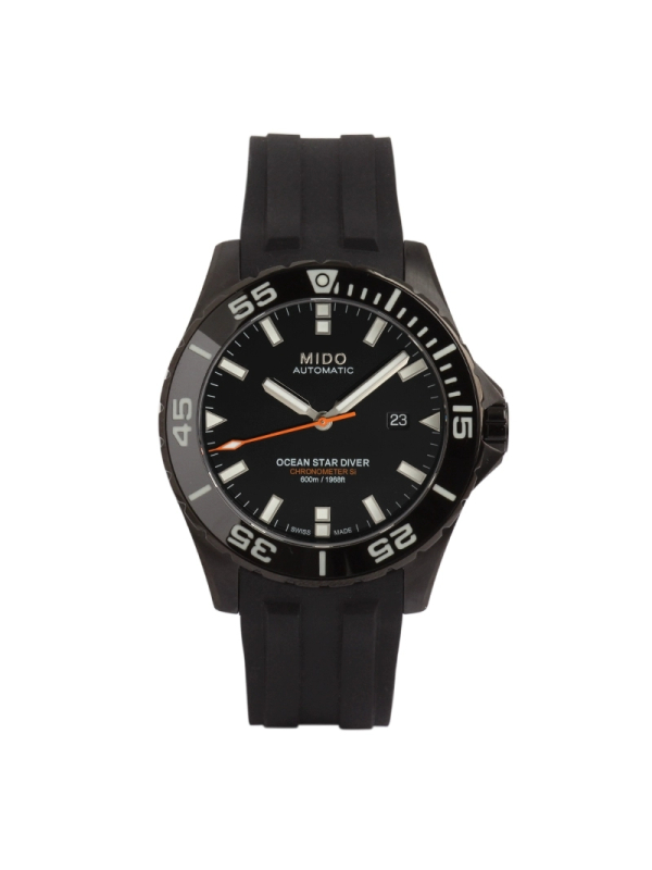 美度mido瑞士手表领航者系列自动机械黑盘橡胶带男士潜水表m