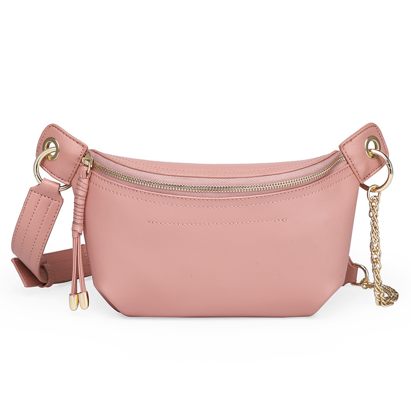 高尔夫golf牛皮潮流女士胸包大容量休闲腰包时尚柔软牛皮斜挎包