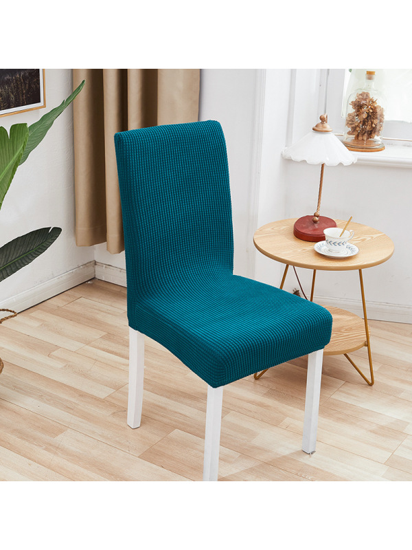 Ceba格纹摇粒绒加厚连体弹力酒店饭店餐厅椅子套罩防污凳子套椅套