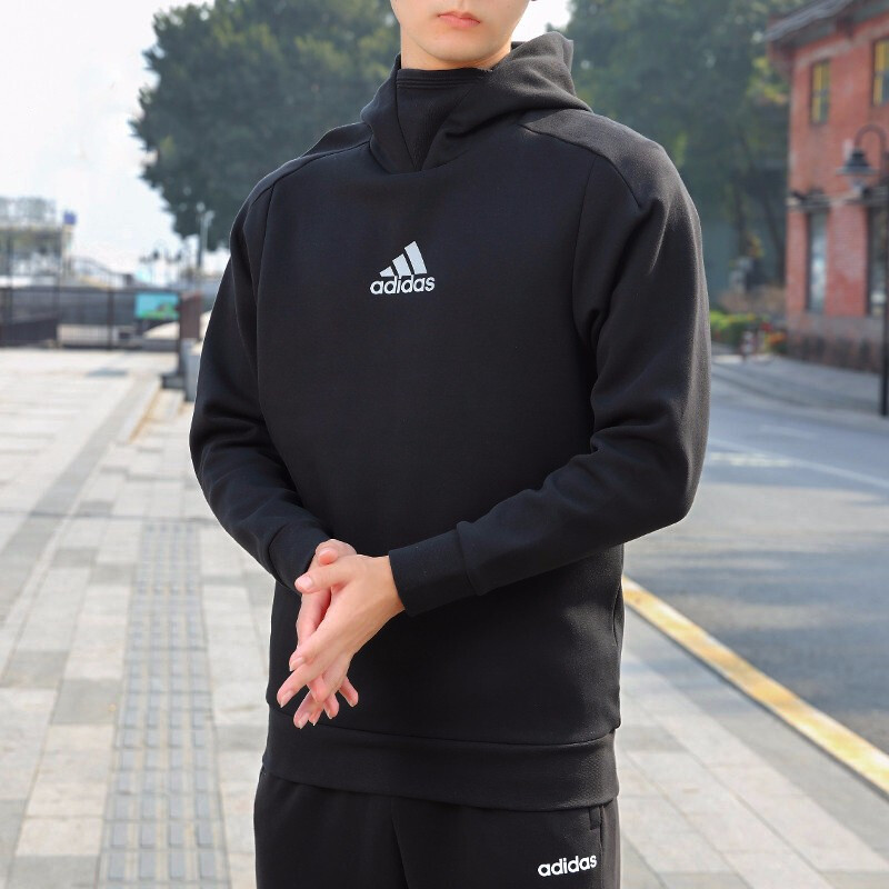 adidas阿迪达斯男服卫衣2020新款连帽高领休闲运动服FM9376