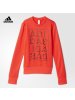 38% adidas阿迪达斯女大儿童 套头衫加绒保暖运动休闲卫衣秋冬