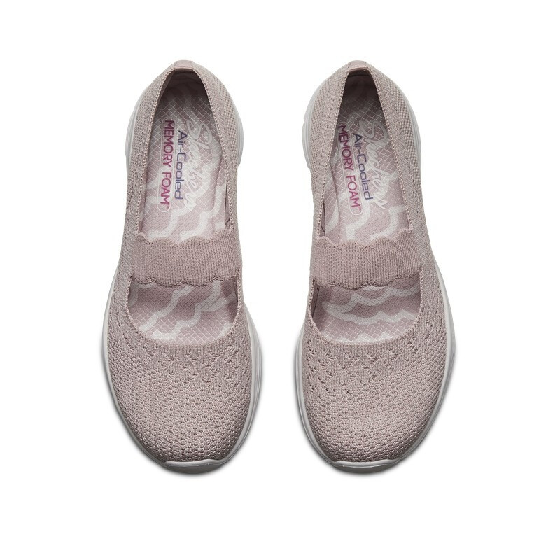 Skechers斯凯奇女鞋2019春夏一脚蹬休闲鞋 简约通勤布单鞋 49622
