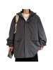 春秋新户外冲锋衣2024新款男工作服防风防水钓鱼登山服 黑色 3XL