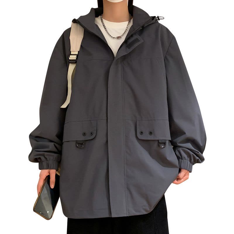 春秋新户外冲锋衣2024新款男工作服防风防水钓鱼登山服图片