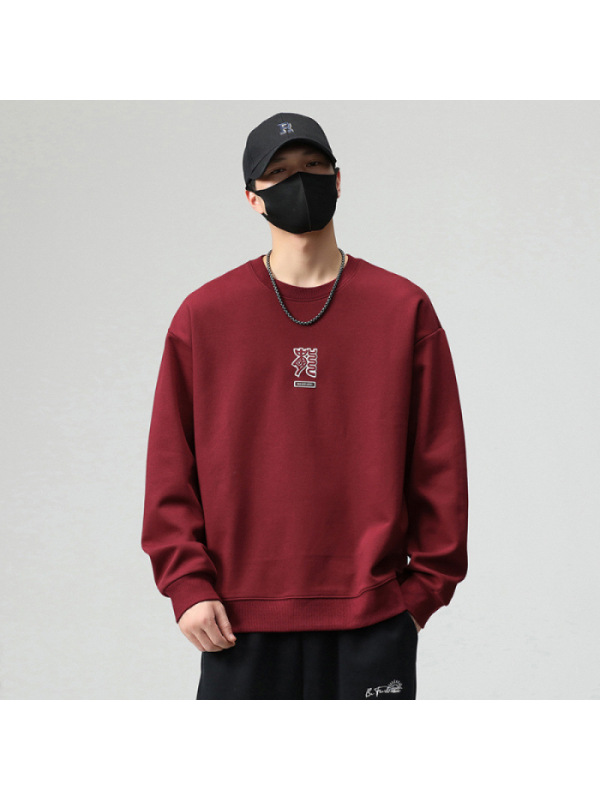 秋季卫衣男新款秋冬款美式潮牌宽松圆领时尚休闲长袖上衣服