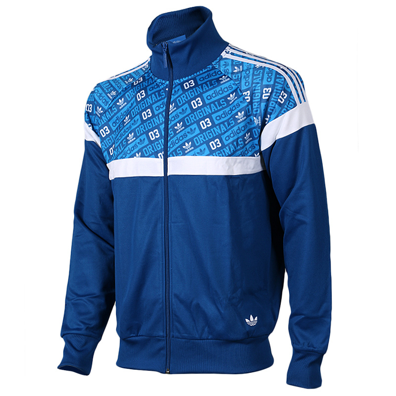 adidas阿迪达斯外套男三叶草上衣春季立领运动服针织休闲夹克ao0558