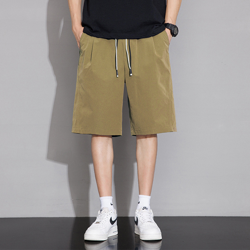 男装夏季新品短裤男潮牌简约纯色基础款休闲裤宽松运动五分裤