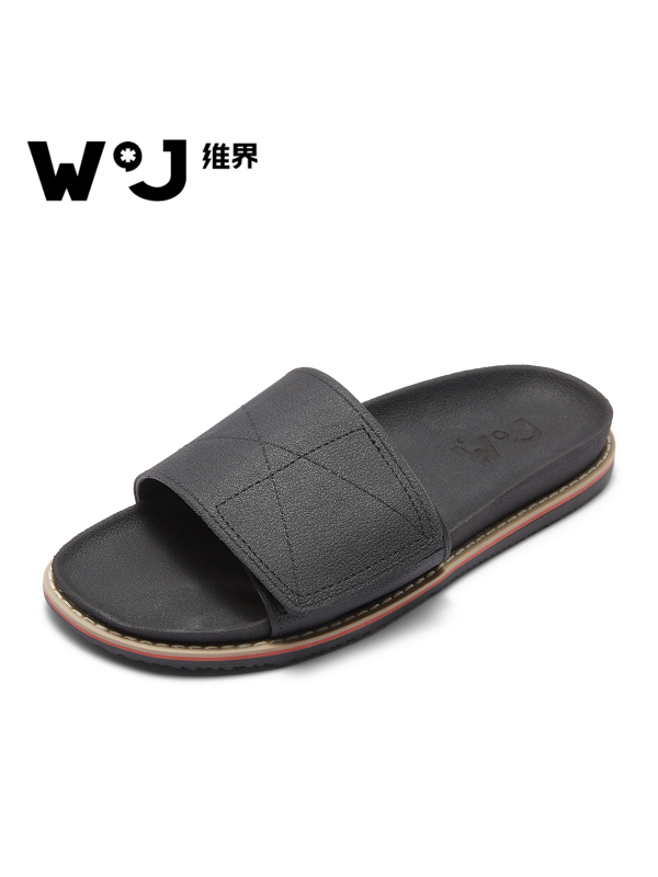 维界维界夏季新款个性创意潮牌懒人拖鞋男时尚外穿青春潮流男士一字拖