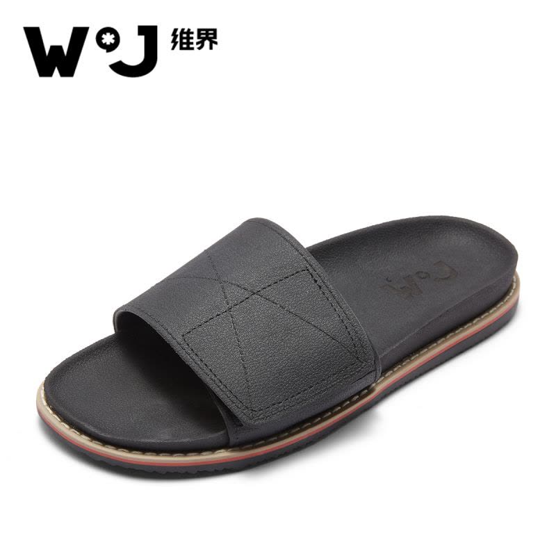 维界维界夏季新款个性创意潮牌懒人拖鞋男时尚外穿青春潮流男士一字拖图片