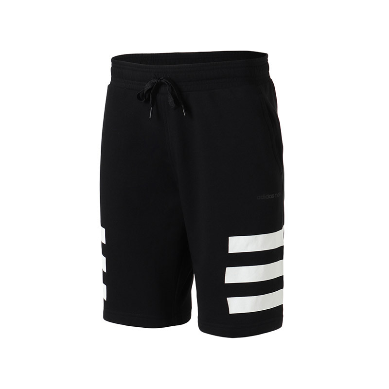 【自营】adidas阿迪达斯NEO男子休闲运动短裤DU4399 L DU4399黑/白