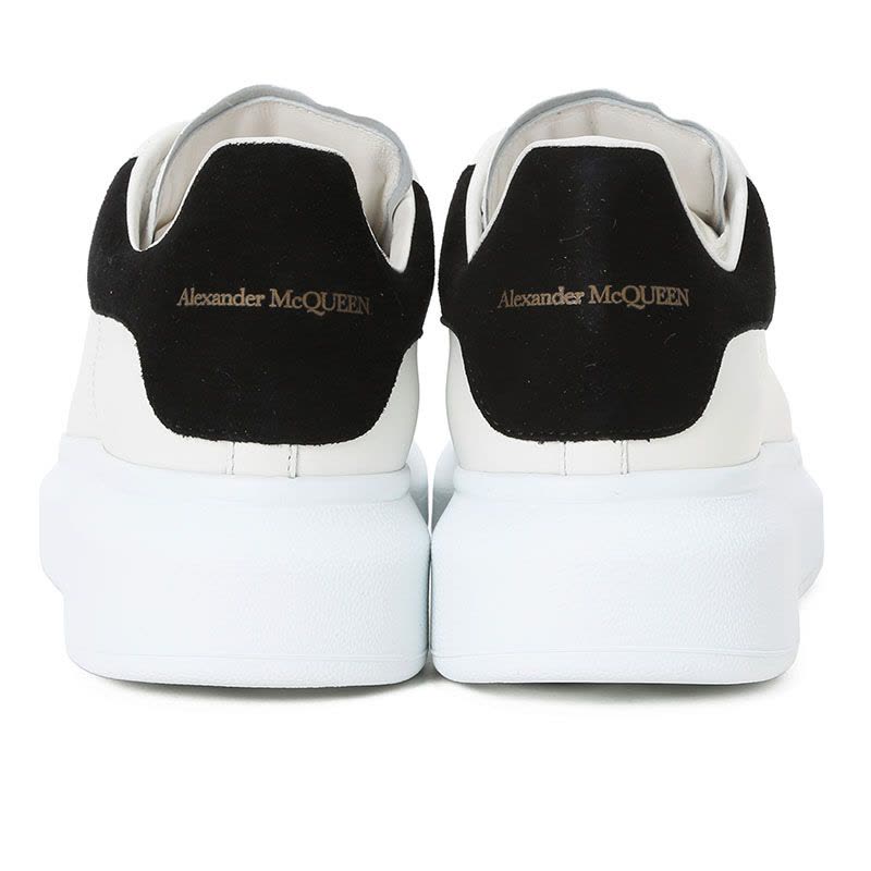 预售McQueen Sneakers Oversize小白鞋 白色厚鞋底光面皮553770黑尾 女士低帮鞋运动休闲鞋图片