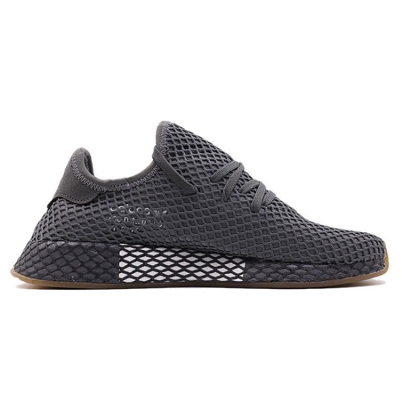 阿迪达斯三叶男鞋DEERUPT灰网格透气休闲鞋-CQ2627图片