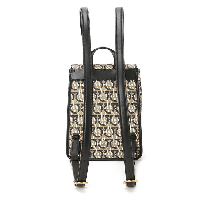 预订FERRAGAMO GANCINI 老花款 双肩包21H987 金扣图片