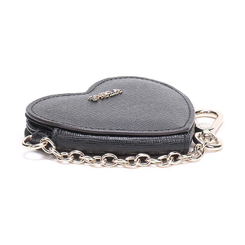 FURLA 芙拉 女士黑色皮革化妆镜子钥匙扣挂饰 993054 R RS20 B30