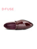 D：Fuse/迪芙斯春秋牛皮尖头中跟粗跟深口单鞋女鞋DF63112006