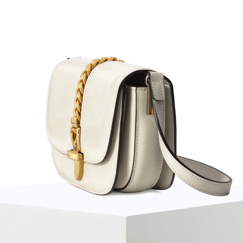 预订 20春夏款 GUCCI Sylvie 1969系列手袋 马鞍包 单肩斜挎包 17*12.5*7CM图片