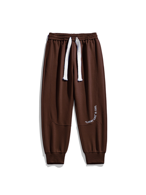 秋冬季男士休闲裤子日系新款字母印花束脚裤宽松运动长裤