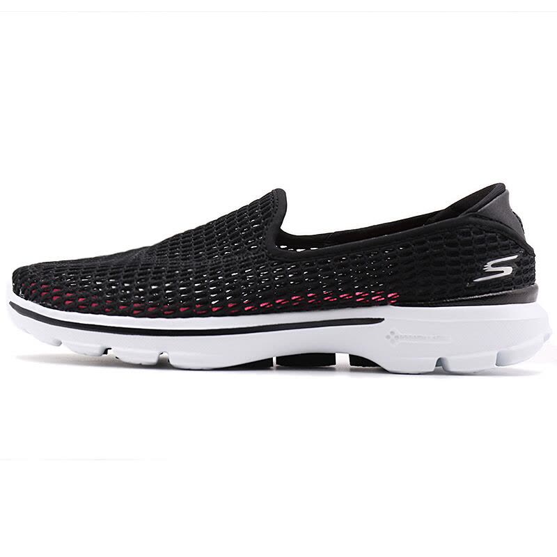Skechers斯凯奇女鞋春款板鞋镂空面GOWalk3透气舒适休闲鞋14054图片