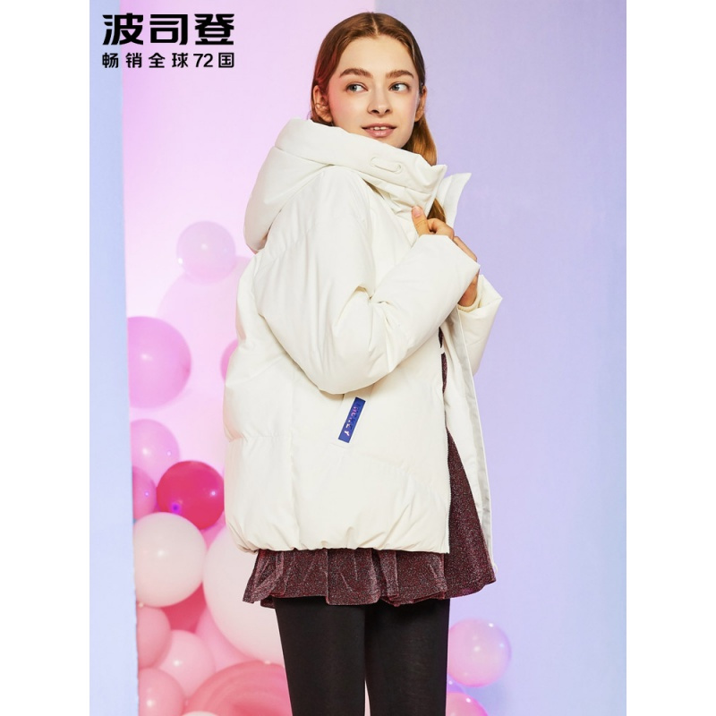 波司登羽绒服女短款新款迪士尼系列米奇印花外套潮