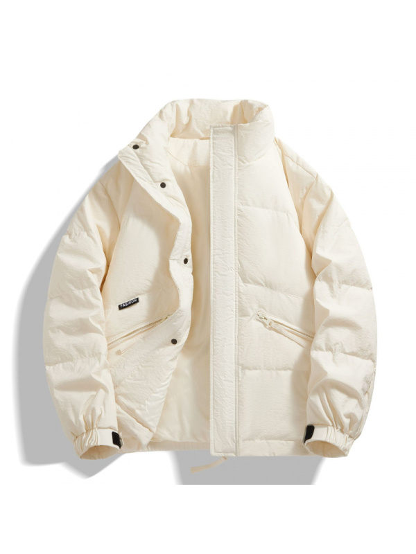 羽绒服男冬季新款男士潮牌加厚保暖立领时尚休闲冬装纯色百搭外套