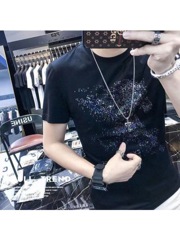 Ceen Bulled52链接短袖T恤男上衣修身圆领潮流抖音快手工厂