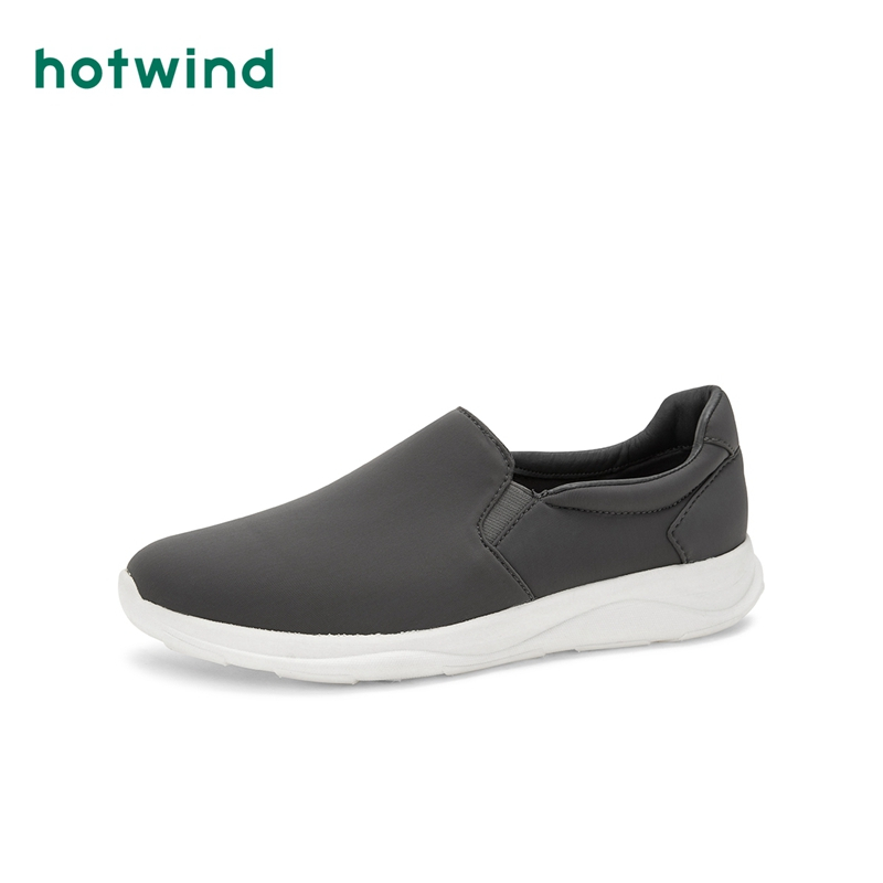 热风hotwind百搭时尚韩版春季新款男士简约休闲透气懒人鞋H30M7135