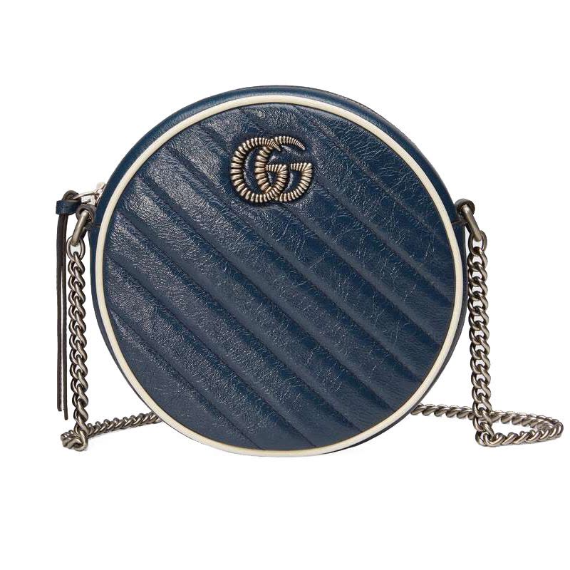 【预定】GUCCI/古驰GG Marmont系列圆形迷你肩背包 18.5*18.5*6.5CM图片
