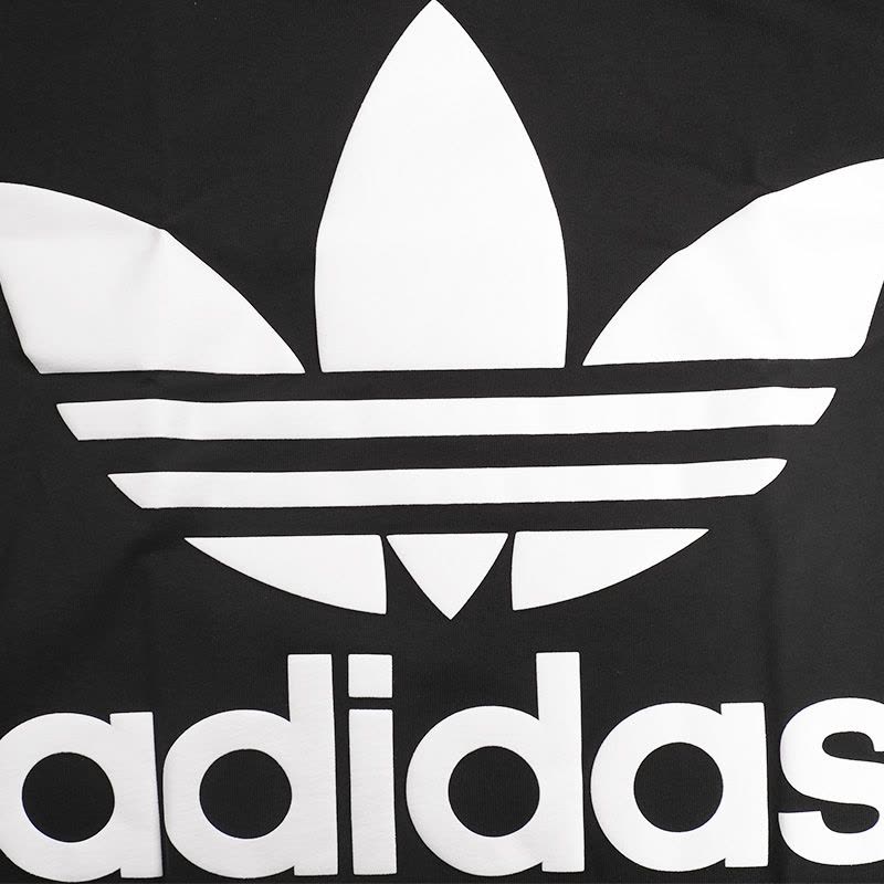 阿迪达斯adidas三叶草春季男子大logo圆领休闲短袖T恤BK7175图片