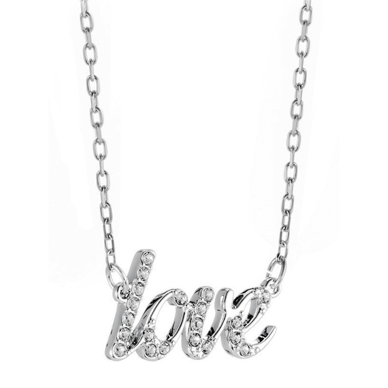 SWAROVSKI施华洛世奇 love字母水晶项链多色可选 人造水晶 送恋人 女士 5093576