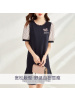 OUNIXUE欧昵雪 | [慵懒风蝴蝶绣花鱼尾裙]夏季时尚波浪型罗纹圆领女士连衣裙
