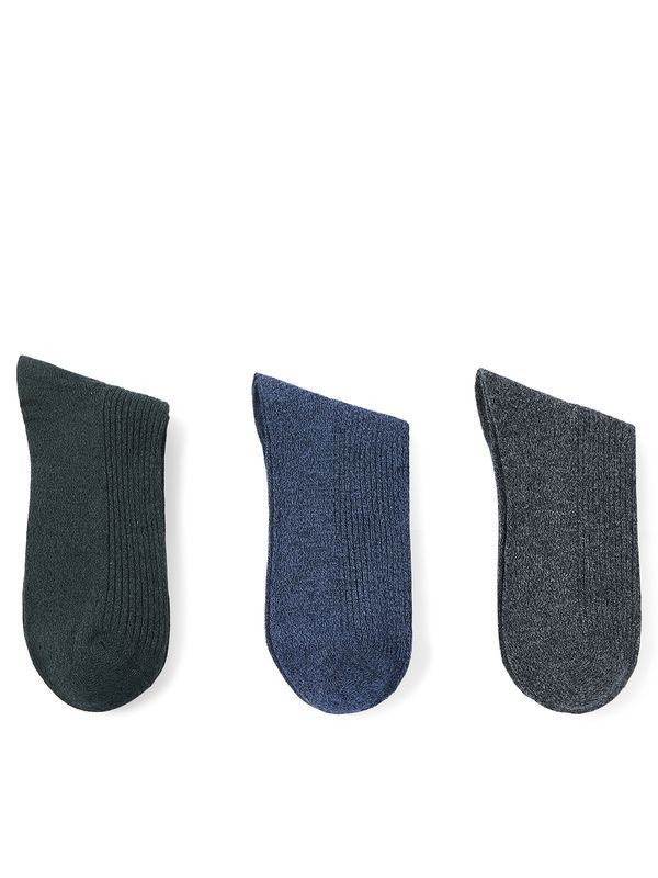 HLA海澜之家三双装简单易搭袜子健康棉商务舒适绅士中筒袜HZACJ3R067A