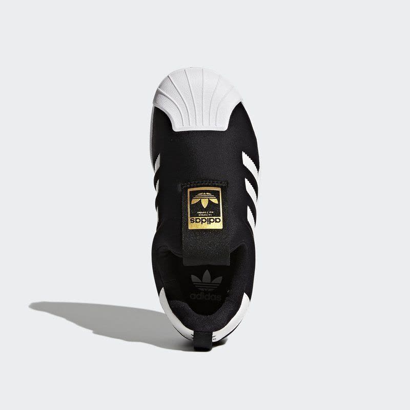 阿迪达斯三叶草男小童Superstar经典鞋1号黑色S32130图片