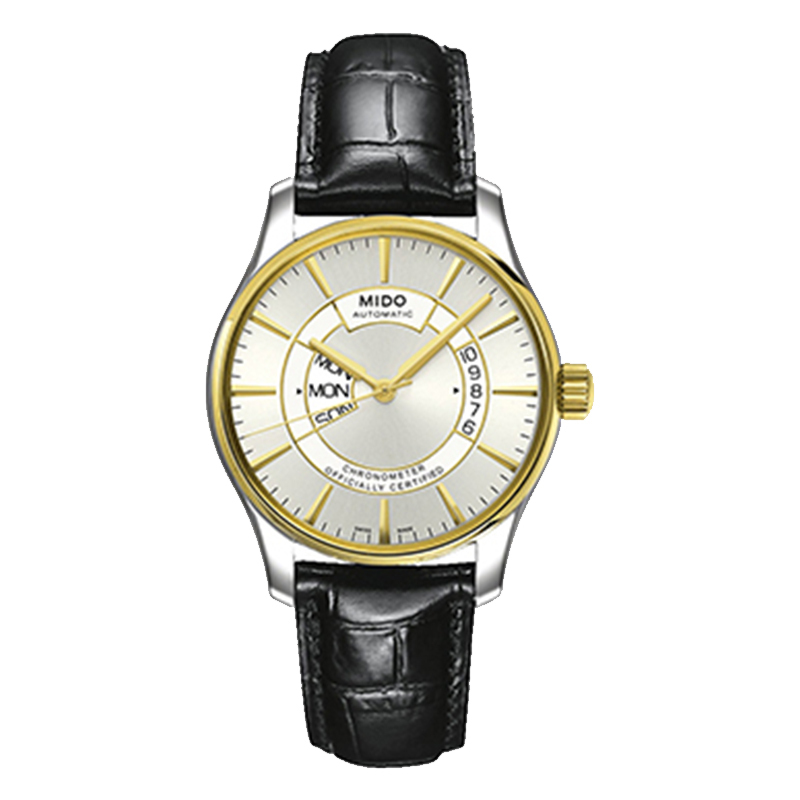 美度mido瑞士手表布鲁纳系列自动机械瑞士皮带男士手表m0014312603100