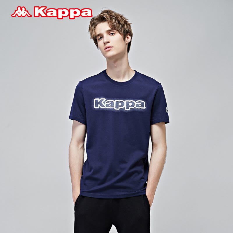 Kappa男运动短袖修身T恤衫短袖图案衫夏季背靠背|K0612TD34F-88图片