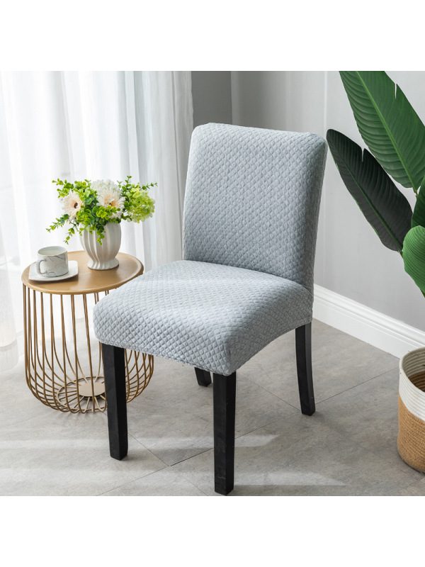 Ceba家用连体简约弹力通用座椅套针织凳套罩布艺格子餐椅套加厚椅子套