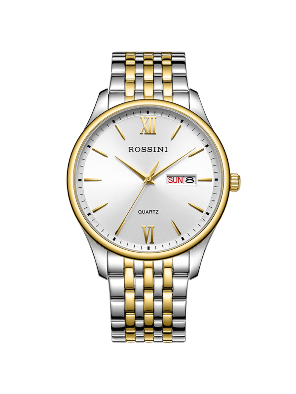 罗西尼(rossini)石英表718573 罗西尼手罗西尼手表男表石英表双历防水