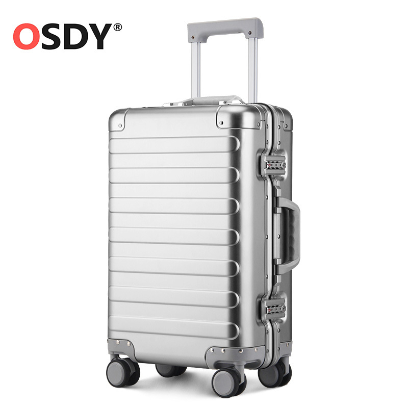 OSDY 2019新品铝镁合金拉杆箱经典旅行箱20寸登机拉杆箱O-M217