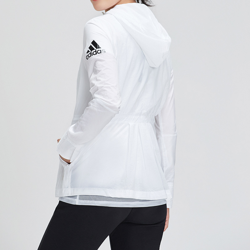 adidas女服外套夹克梭织休闲运动服EA3106
