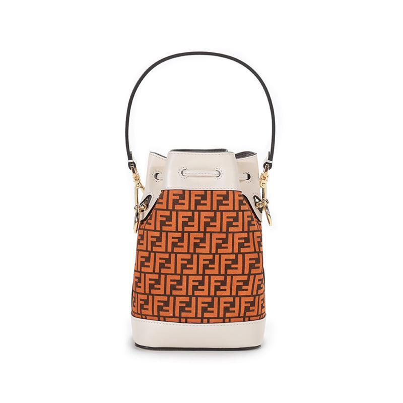 FENDI 2021春夏 女士 牛皮Mon Tresor手提单肩斜挎包水桶包迷你款 8BS010 AFIS