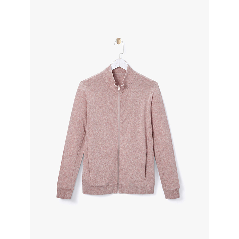 小高领棉质毛圈布卫衣女士秋季拉链开衫外套海澜优选视频