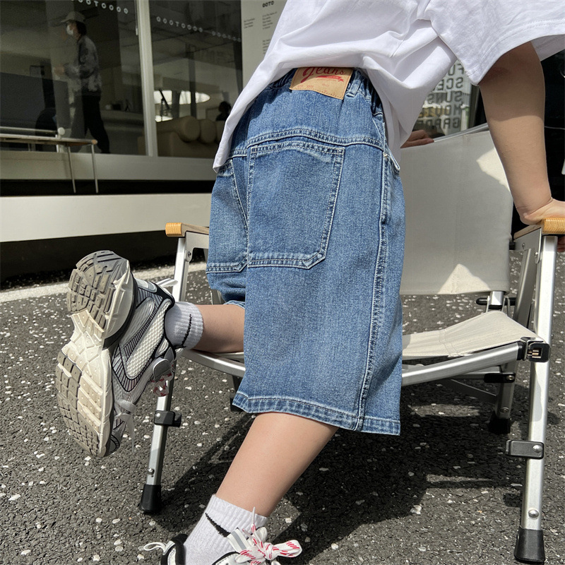 Three Sons男童短裤夏季薄款夏装2023新款儿童牛仔裤男大童五分