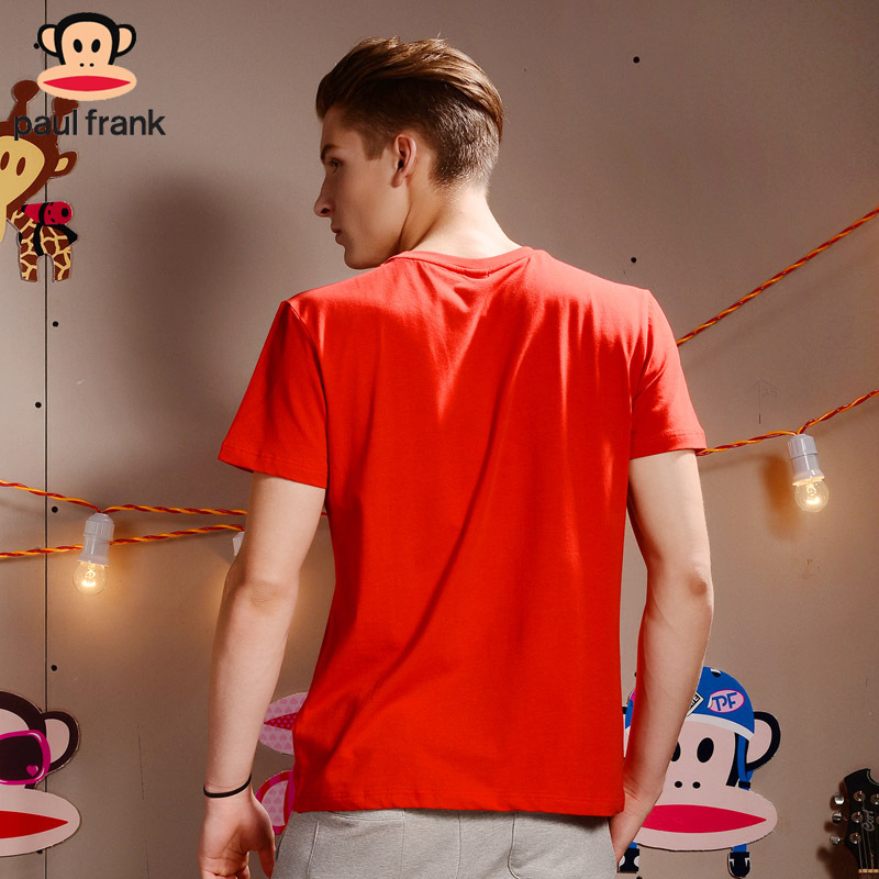 Paul Frank/大嘴猴夏装新品男款经典时尚休闲印花圆领短袖T恤潮