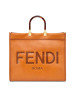 预售 芬迪FENDI SUNSHINE TOTE包大号 字母印字标光面皮 女士手提包 8BH372金扣