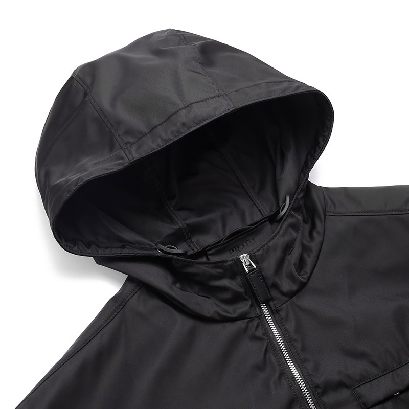 普拉达prada男士renylon连帽拉链夹克上衣外套sgb6851wq8s211