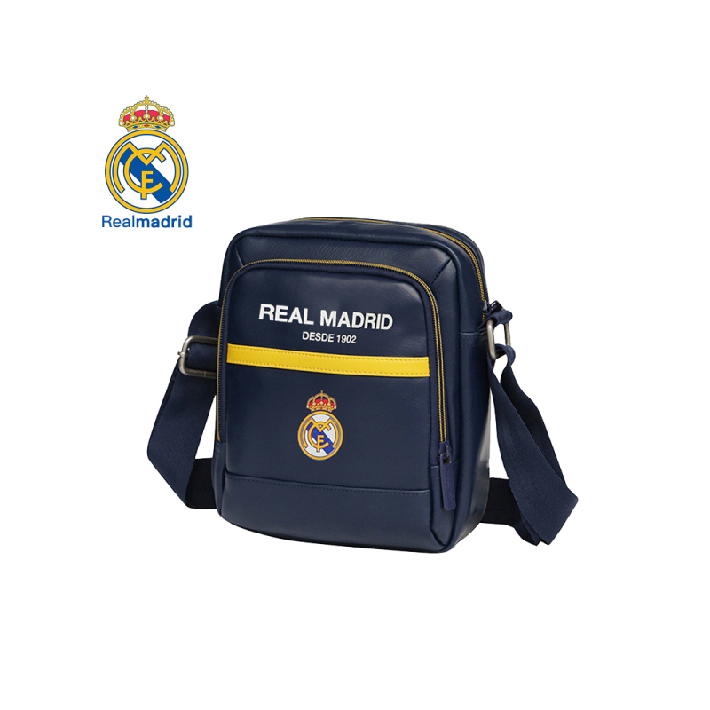 皇家马德里Realmadrid官方正品时尚男女士多功能大容量手提运动户外健身训练商旅行电脑单肩小挎书包背包蓝色