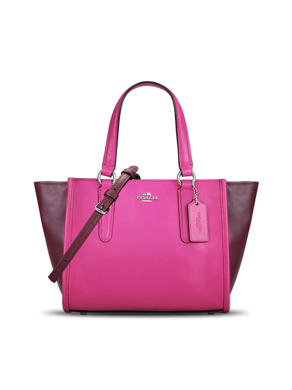 COACH/蔻驰 女包拼色迷你手拎斜挎蝙蝠包 38291 (32)22.5x18x14CM