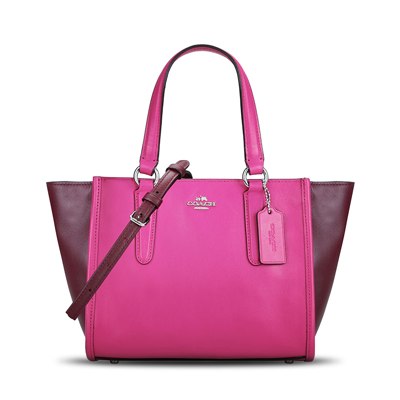 COACH/蔻驰 女包拼色迷你手拎斜挎蝙蝠包 38291 (32)22.5x18x14CM