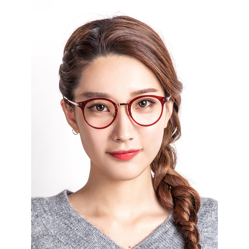 best宝视达光学镜架男女小圆框复古板材舒适简约学院风近视眼镜框